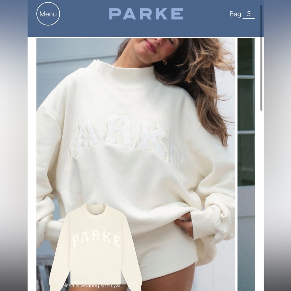 NWT PARKE heritage mockneck  sweatshirt